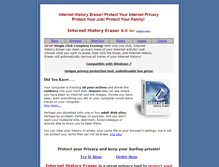 Tablet Screenshot of internet-history-eraser.com